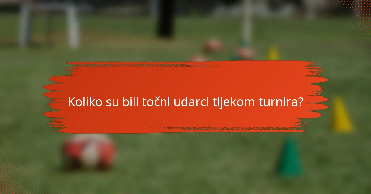 Koliko su bili točni udarci tijekom turnira?